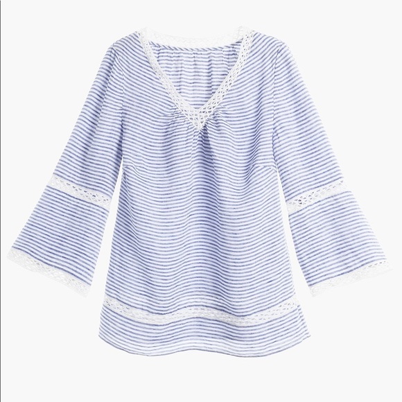 Chico's Tops - CHICO’s women’s linen striped top size 2